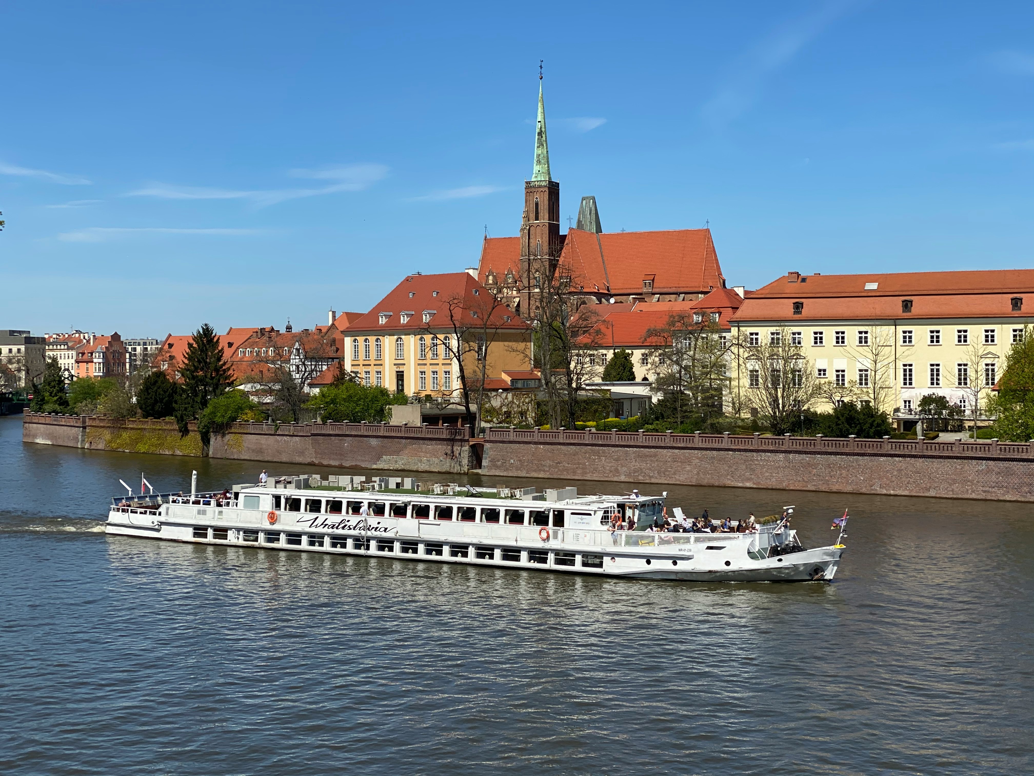 River cruise ship on European river